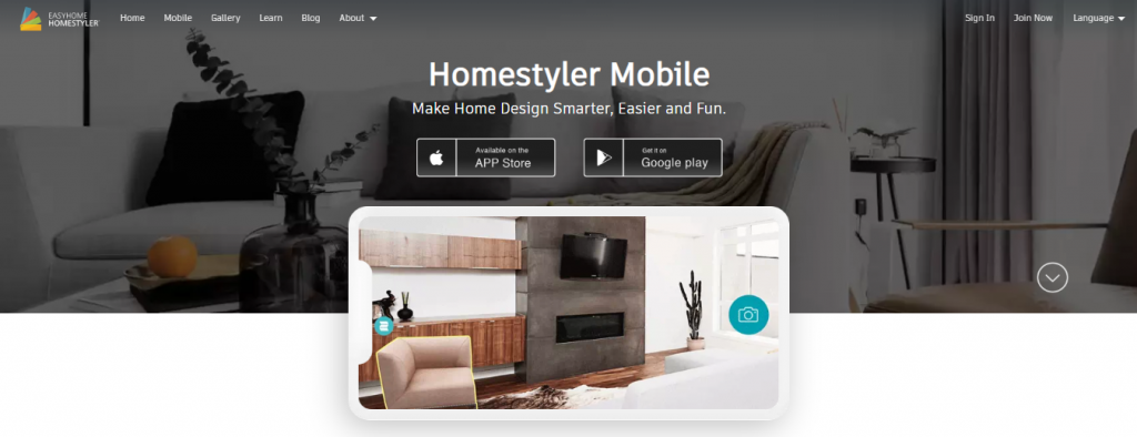 homestyler Mobile application