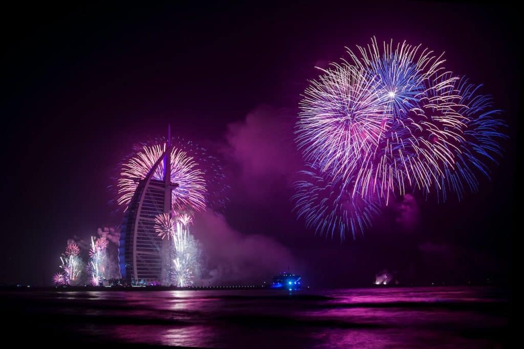 Burj Al Arab Fireworks 