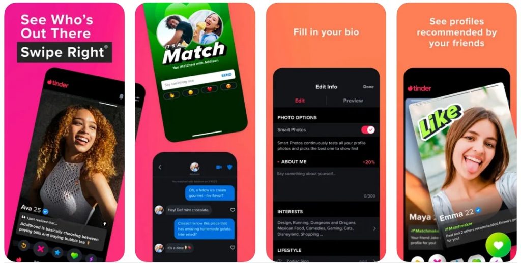 Tinder dating app in Dubai