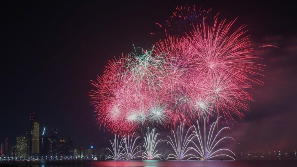 Fireworks at Abu Dhabi Corniche